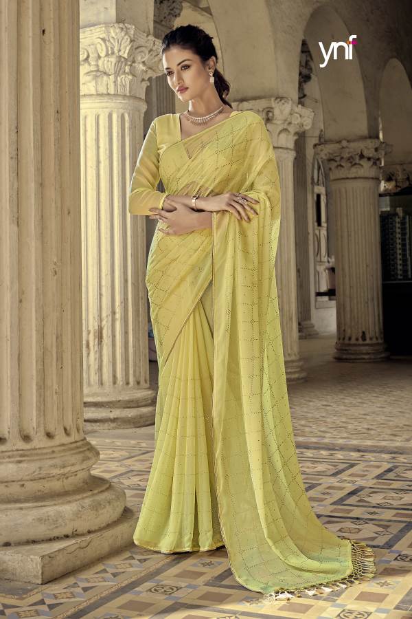 Ynf Noorkari Ethnic wear Designer Georgette Printed Wear Saree Collection